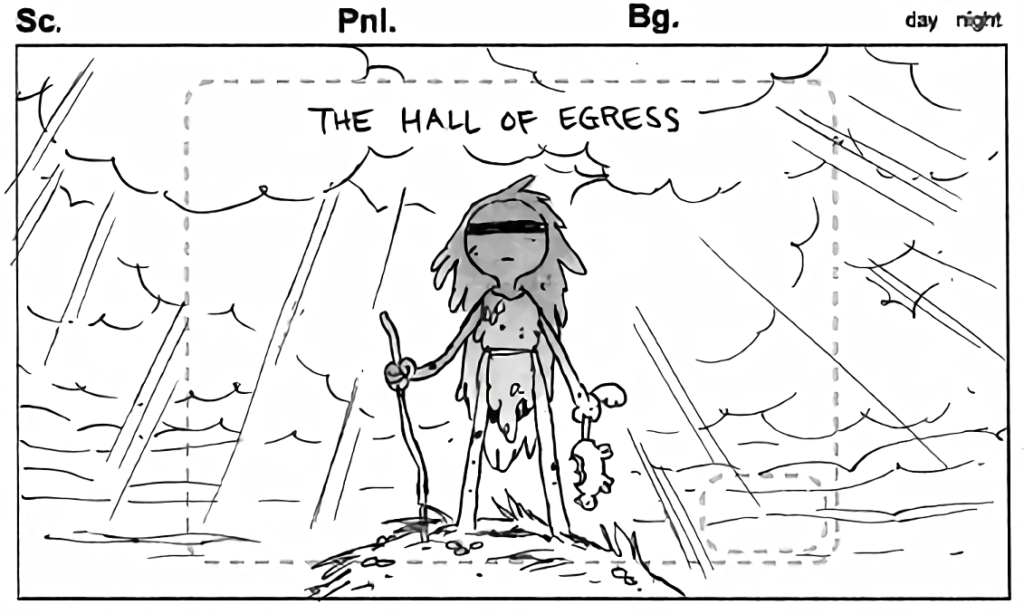 Hall of Egress Storyboard Title